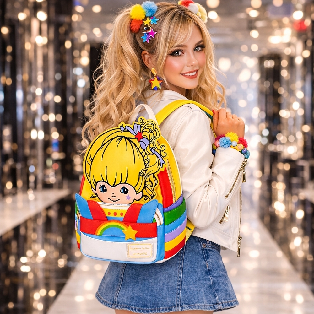 LOUNGEFLY Rainbow Brite Mini Backpack Figural Bag - Picture 7 of 7
